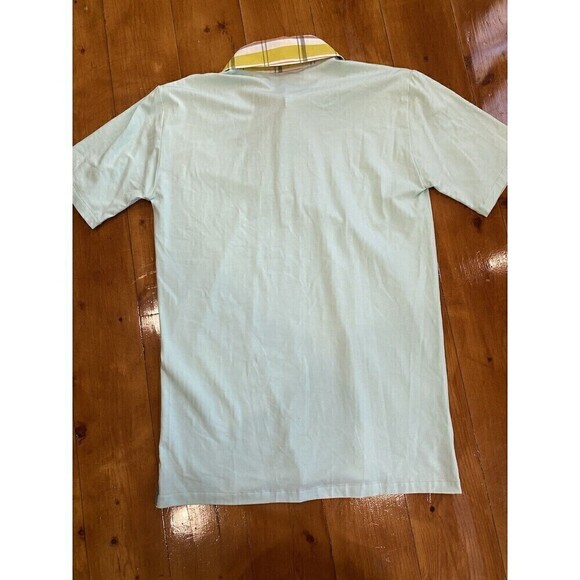 LOT (2) Alial Fital Mens Med Golf Polo Long Sleeve Short Blue Collar Made In USA - Picture 3 of 16